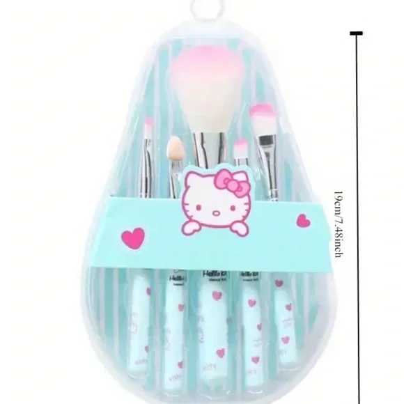 Hello Kitty Makeup Brush Set - Yellow or Blue (Pick One) - Picture 2 of 5